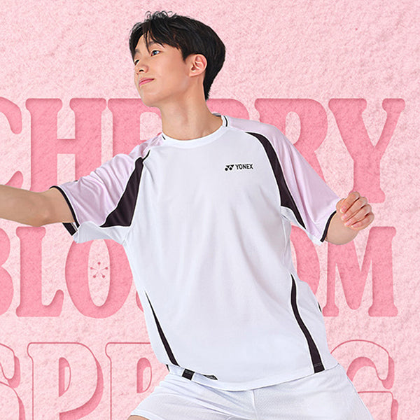 Yonex Men's Short Sleeve T-Shirt 2025 Cherry Blossom Edition - Breathable Performance Badminton Tee