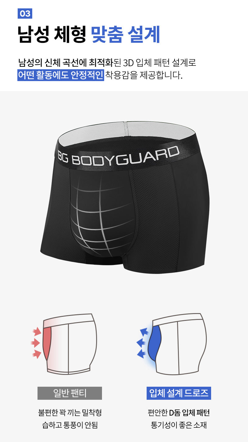 보디가드 남자 모달 스틸밴드 드로즈 4~5종 Body Guard Boxer Briefs 4~5 sets
