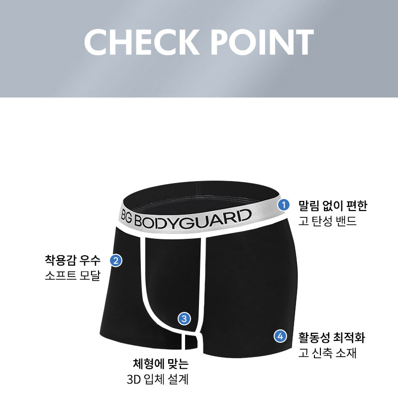 보디가드 남자 모달 스틸밴드 드로즈 4~5종 Body Guard Boxer Briefs 4~5 sets