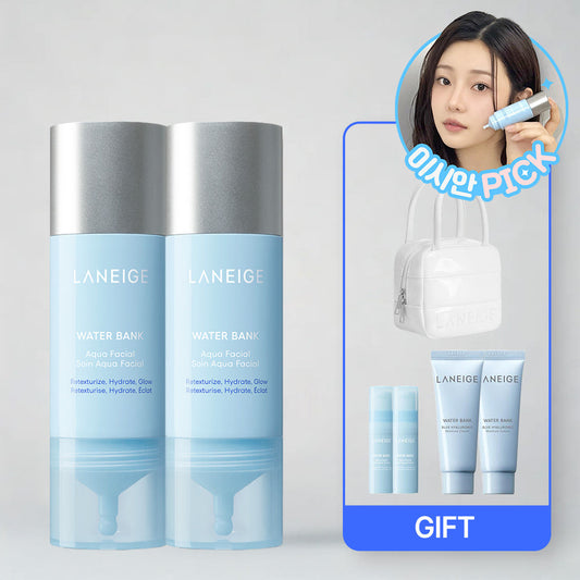 [Limited Gift] LANEIGE Water Bank Aqua Facial Serum 30ml 2pcs + Special Gift Pouch & Miniatures 세트