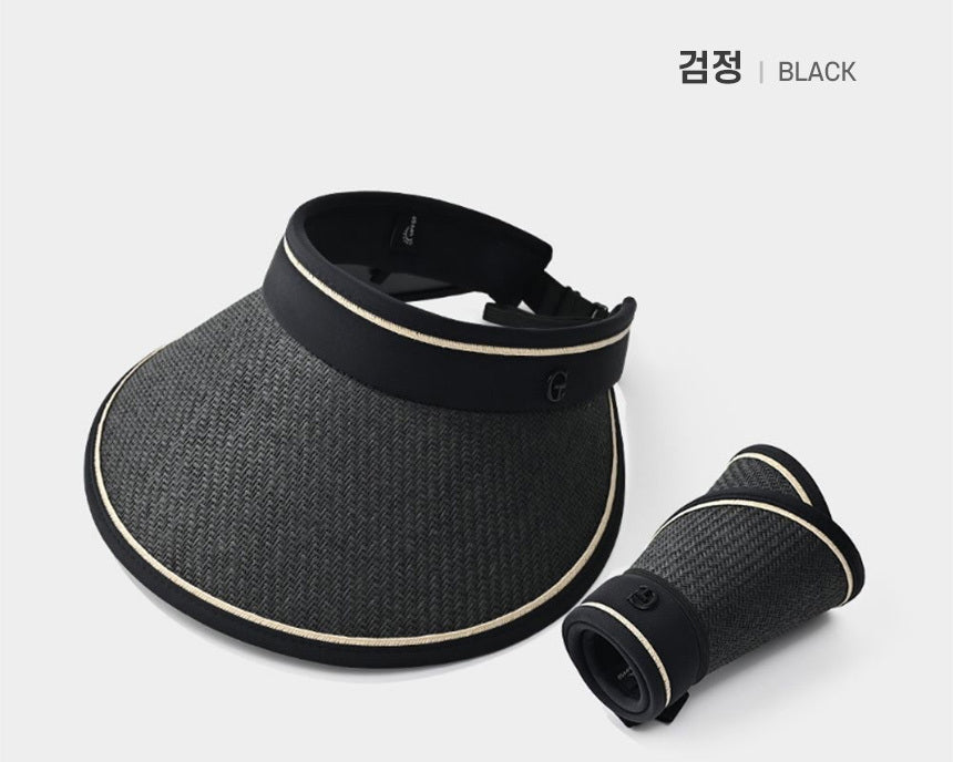 Women Sun Blocking Holiday Rattan Summer Twisted Sun Cap Hat 여성 햇빛 차단 휴가 라탄 여름 돌돌이 썬캡 모자