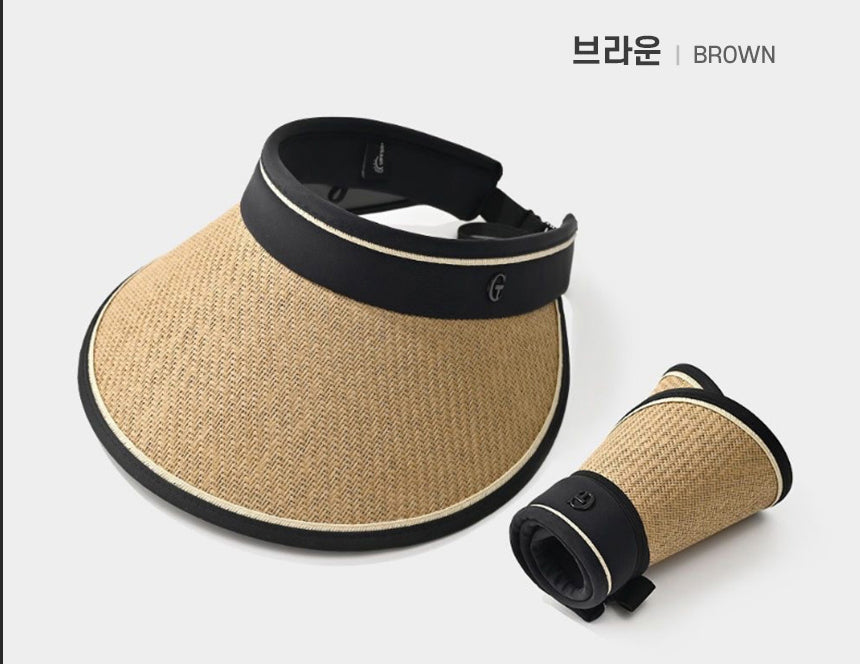 Women Sun Blocking Holiday Rattan Summer Twisted Sun Cap Hat 여성 햇빛 차단 휴가 라탄 여름 돌돌이 썬캡 모자