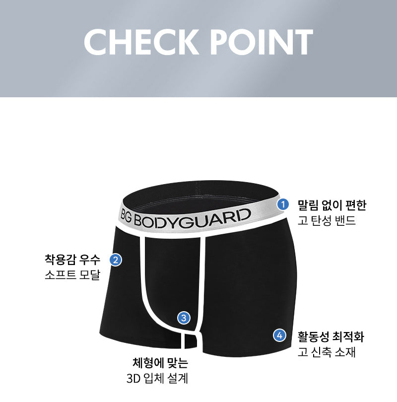 보디가드 남자 모달 스틸밴드 드로즈  4~5종 Body Guard Boxer Briefs 4~5 sets