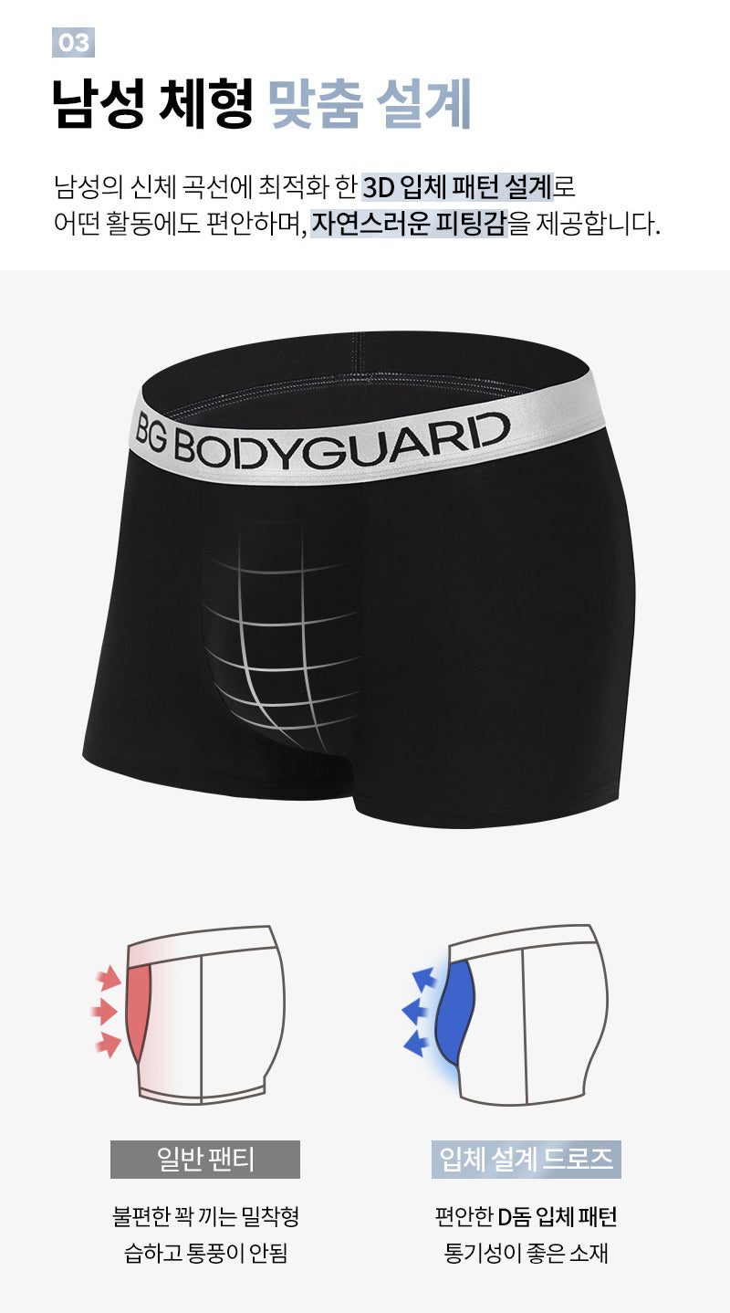 보디가드 남자 모달 스틸밴드 드로즈  4~5종 Body Guard Boxer Briefs 4~5 sets