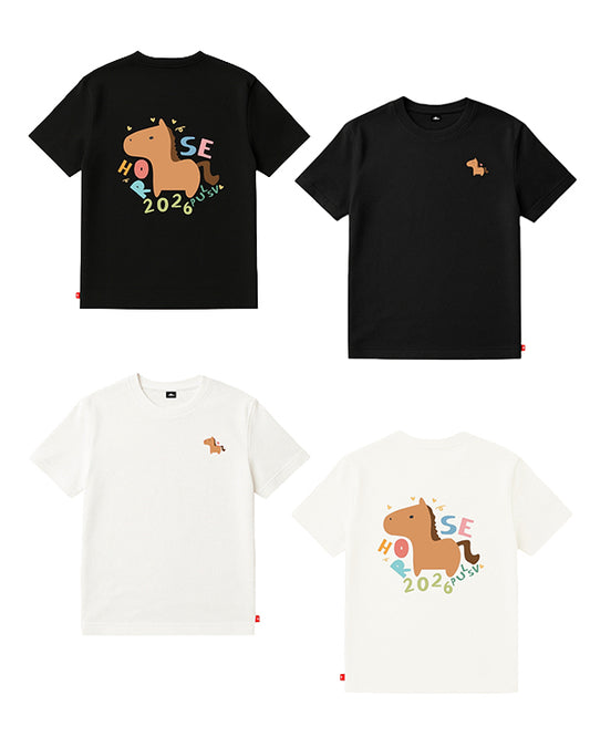 펄스비 남성 여성 반팔 티셔츠 오버핏 홀스 말 for 배드민턴, 탁구, 테니스