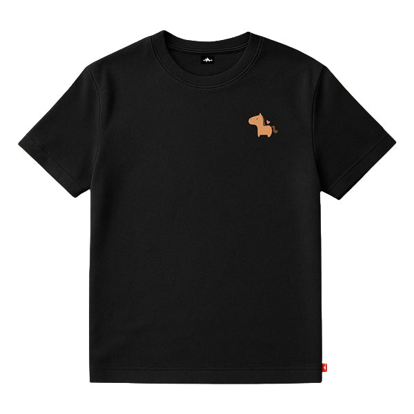 펄스비 남성 여성 반팔 티셔츠 오버핏 홀스 말 for 배드민턴, 탁구, 테니스