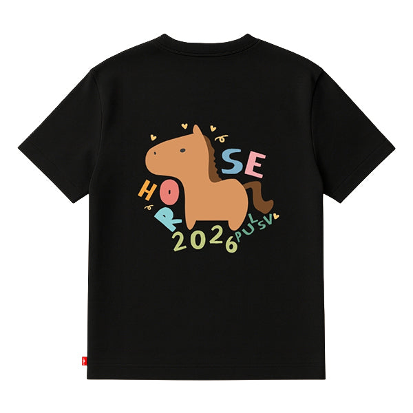 펄스비 남성 여성 반팔 티셔츠 오버핏 홀스 말 for 배드민턴, 탁구, 테니스