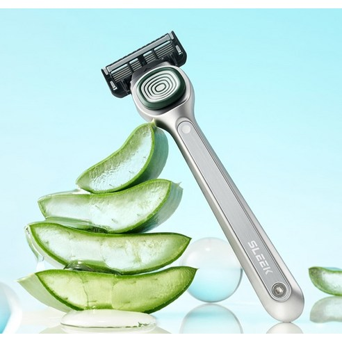 Dorco Sleek Motion 4-Blade Razor + 10 Blades Set - Korean Best Selling Shaving Kit