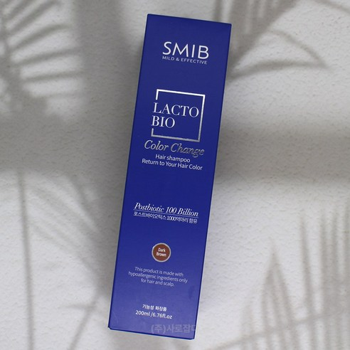 SMIB Lacto Bio Color Change Hair Shampoo | Gradual Gray Coverage with Probiotics - Natural Black / Dark Brown 200ml (1-5 Bottles)