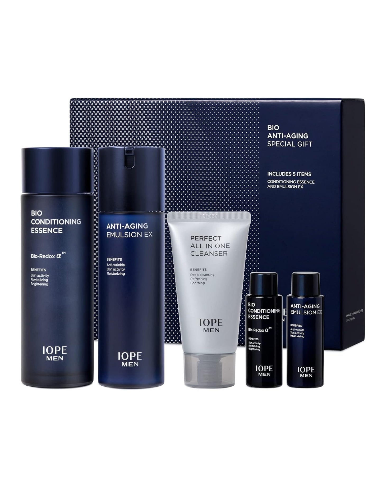 [IOPE] New Men Bio 2-piece Set - All-in-one Skincare for Men (아이오페 맨 바이오 2종 세트)